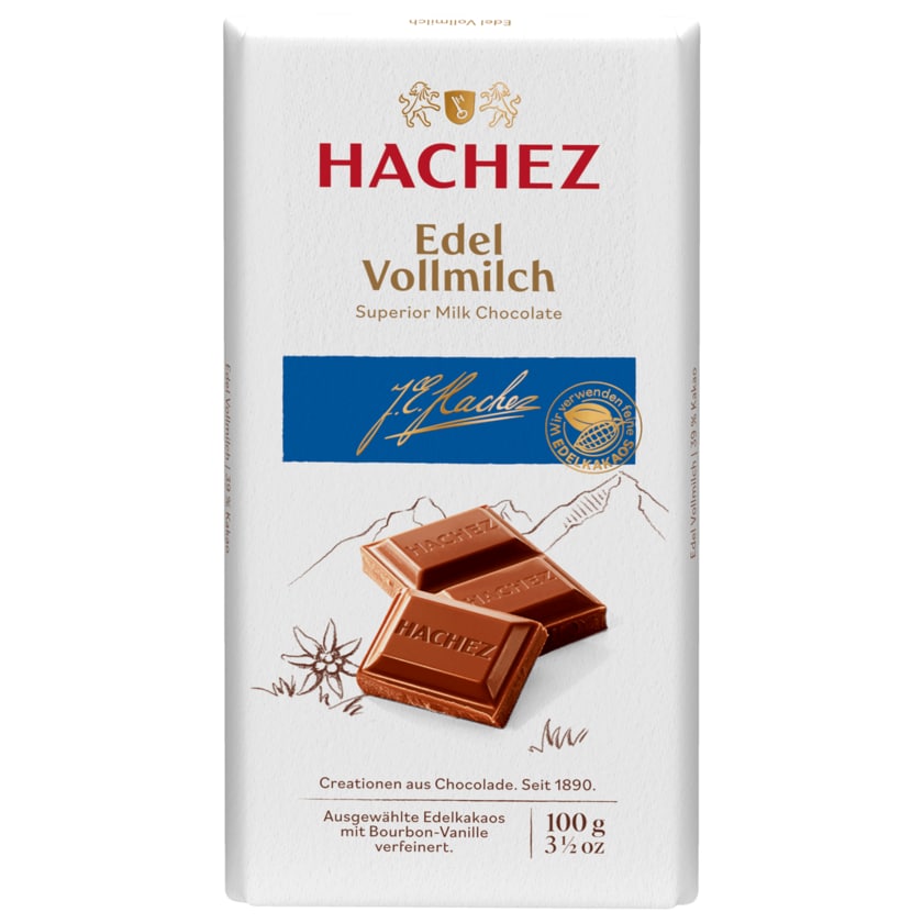Hachez Schokolade Edel-Vollmilch 100g